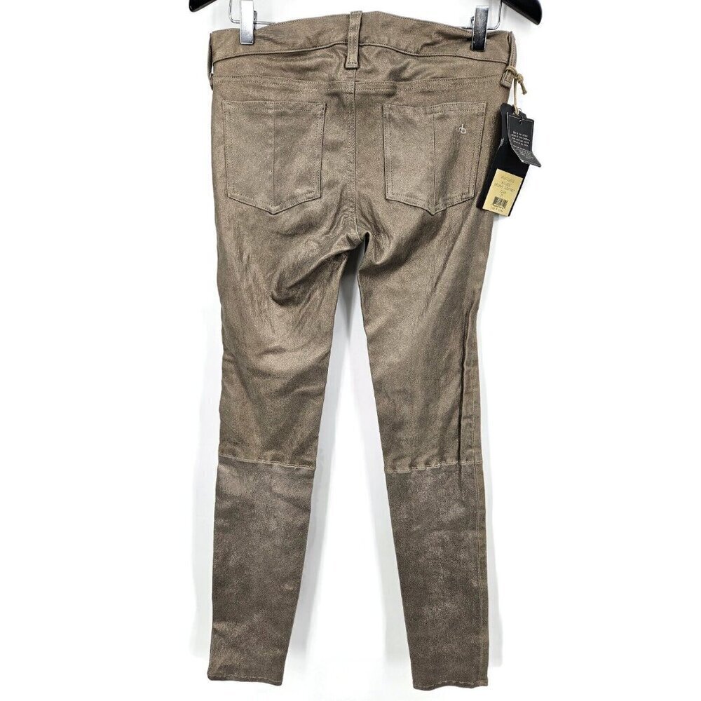 New Rag & Bone Bronze Skinny Leather Jeans Womens 27 w1602L008 - Picture 6 of 7